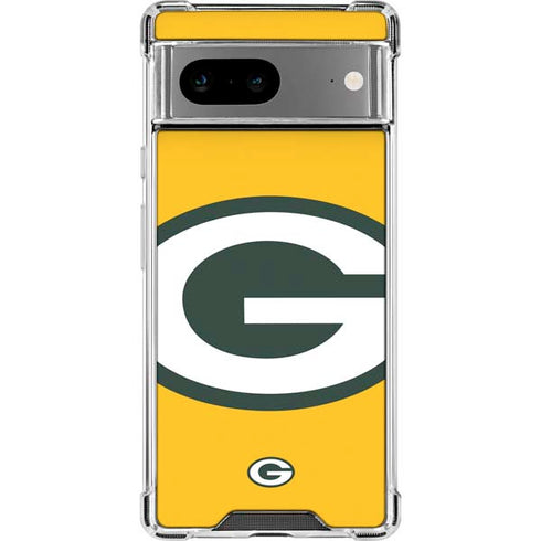 NFL Green Bay Packers Large Logo Google Pixel 7a Clear Case